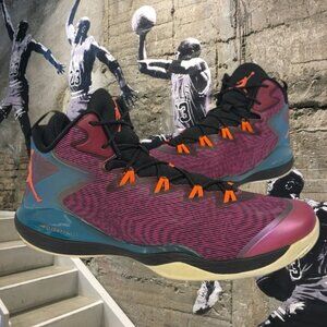 Nike Air Jordan Super Fly 3 Fusion Pink Flight Plate 684933-625 Sneakers Shoes